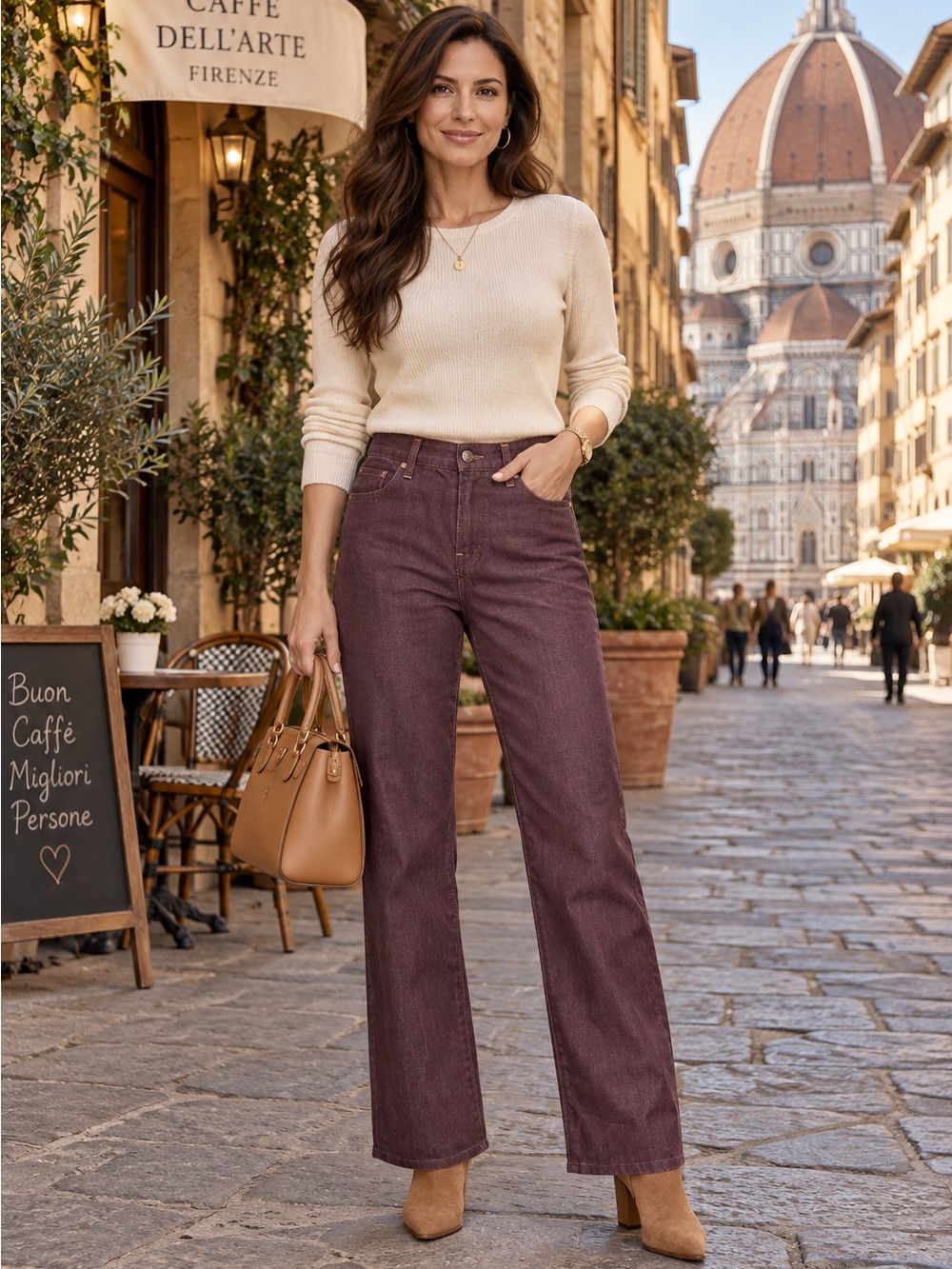 Lucky Brand Premium Jeans Burgundy Straight Leg Size 10/30 Made in USA